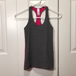 Black/pink Ivivva Keepurcool Tank